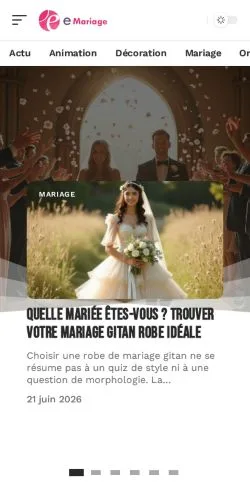 스폰서 기사용 프랑스 매체 E-Mariage 사이트 미리보기