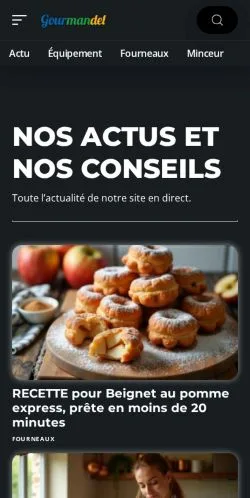 Anteprima del sito Gourmandel, media di Francia per articoli sponsorizzati