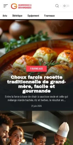 Anteprima del sito Gourmandises et Bavardages, media di Francia per articoli sponsorizzati
