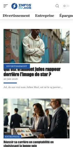 Anteprima del sito Infos Du Jour, media di Francia per articoli sponsorizzati