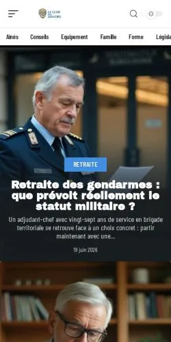 Vista previa del sitio Le Club Des Seniors, medio de Francia para artículos patrocinados