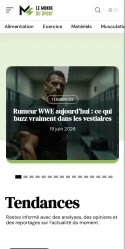 Anteprima del sito Le Monde du Sport, media di Francia per articoli sponsorizzati