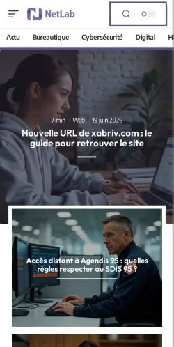 Förhandsvisning av webbplatsen NetLab, medium i Frankrike för sponsrade artiklar