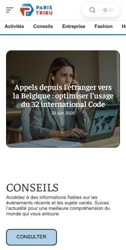 Podgląd witryny Paris Tribu, medium z kraju Francja do artykułów sponsorowanych