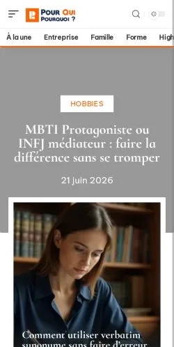 Anteprima del sito Pour Qui Pourquoi ?, media di Francia per articoli sponsorizzati
