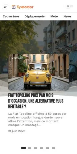 Preview of the Speeder Blog Auto Moto website, a media outlet in France for sponsored articles