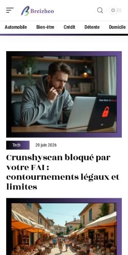 Anteprima del sito Breizheo, media di Francia per articoli sponsorizzati