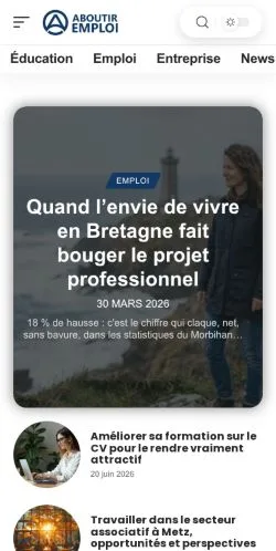 Anteprima del sito Aboutir Emploi, media di Francia per articoli sponsorizzati