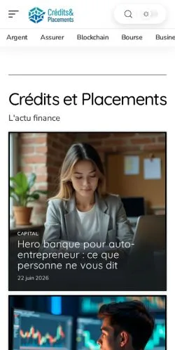 스폰서 기사용 프랑스 매체 Crédits et Placements 사이트 미리보기