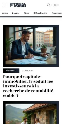 Voorbeeld van de site Fiscal Immo, medium uit Frankrijk voor gesponsorde artikelen