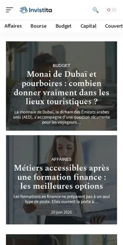Anteprima del sito Invistita, media di Francia per articoli sponsorizzati