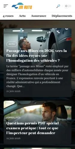 Anteprima del sito JM Auto, media di Francia per articoli sponsorizzati