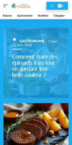 スポンサード記事向けのフランスメディア、La Petite Casseroleのサイトプレビュー