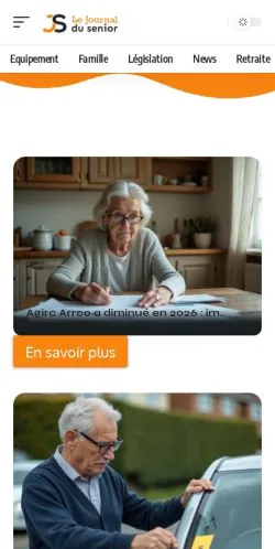 스폰서 기사용 프랑스 매체 Le Journal Du Senior 사이트 미리보기