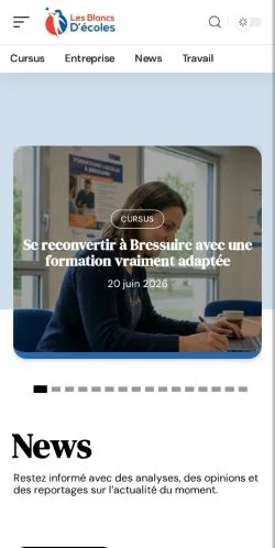 Anteprima del sito Les Blancs D'Ecole, media di Francia per articoli sponsorizzati