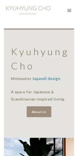 스폰서 기사용 미국 매체 Kyuhyung Cho Japandi 사이트 미리보기