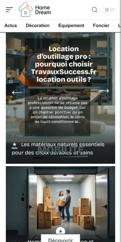 Anteprima del sito Home Dream, media di Francia per articoli sponsorizzati