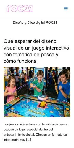 Forhåndsvisning av nettstedet Diseño gráfico digital ROC21, medium fra Mexico for sponsede artikler