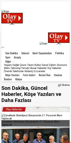 Anteprima del sito Çanakkale Olay, media di Turchia per articoli sponsorizzati