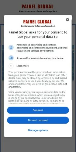 Anteprima del sito Painel Global, media di Brasile per articoli sponsorizzati