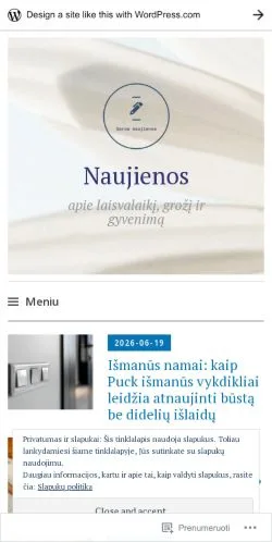 Podgląd witryny Geros Naujienos, medium z kraju Litwa do artykułów sponsorowanych