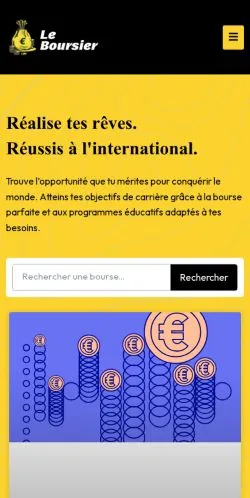 Vista previa del sitio Le Boursier, medio de Francia para artículos patrocinados
