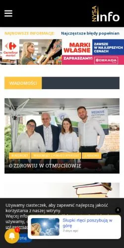 Podgląd witryny NYSA INFO, medium z kraju Polska do artykułów sponsorowanych