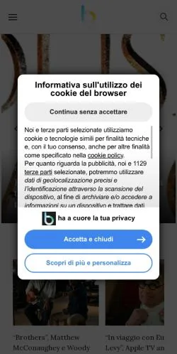 Anteprima del sito Teleblog, media di Italia per articoli sponsorizzati