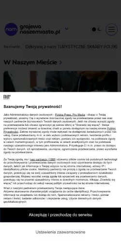 Anteprima del sito Grajewo Nasze Miasto, media di Polonia per articoli sponsorizzati