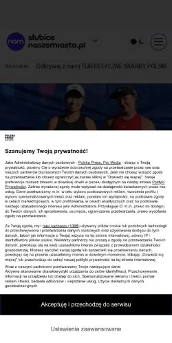 Podgląd witryny Słubice Nasze Miasto, medium z kraju Polska do artykułów sponsorowanych