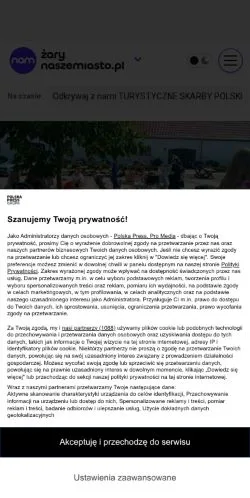 Anteprima del sito Żary Nasze Miasto, media di Polonia per articoli sponsorizzati