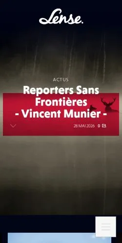 Vista previa del sitio Lense, medio de Francia para artículos patrocinados