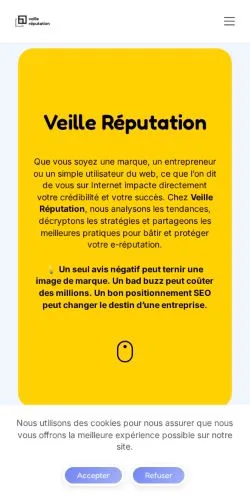 Anteprima del sito Veille Réputation, media di Francia per articoli sponsorizzati