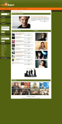 스폰서 기사용 독일 매체 Musik-Base 사이트 미리보기