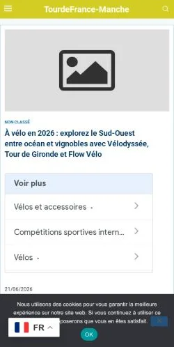 Anteprima del sito Tour de France Manche, media di Francia per articoli sponsorizzati