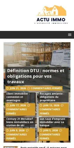 Anteprima del sito Caractère Immobilier, media di Francia per articoli sponsorizzati