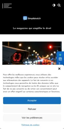 Anteprima del sito Simplidroit, media di Francia per articoli sponsorizzati
