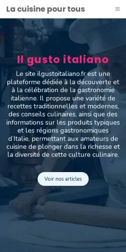 Anteprima del sito Il Gusto Italiano, media di Francia per articoli sponsorizzati