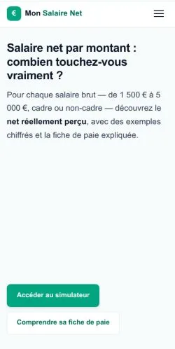 Anteprima del sito Salaire Net 2026, media di Francia per articoli sponsorizzati