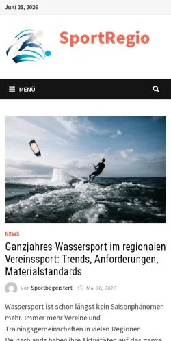 Anteprima del sito SportRegio -, media di Germania per articoli sponsorizzati