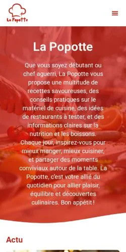 Anteprima del sito La Popotte, media di Francia per articoli sponsorizzati