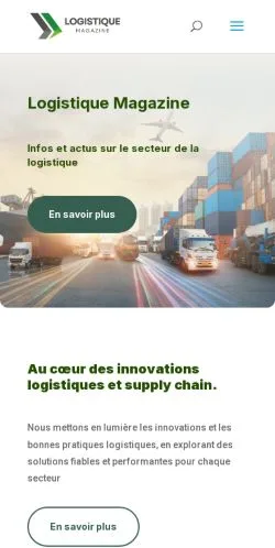 Anteprima del sito Logistique Magazine, media di Francia per articoli sponsorizzati