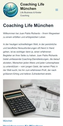 Anteprima del sito Coaching Life München, media di Germania per articoli sponsorizzati