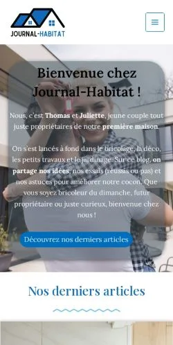 스폰서 기사용 프랑스 매체 Journal Habitat 사이트 미리보기