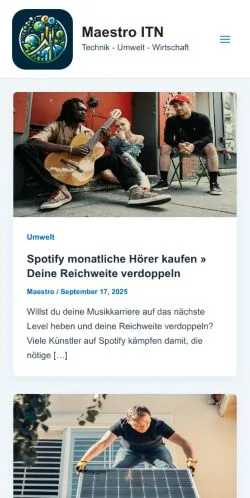 Anteprima del sito Maestro ITN, media di Germania per articoli sponsorizzati