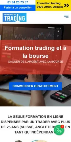 スポンサード記事向けのフランスメディア、Formation Tradingのサイトプレビュー
