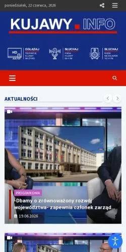 Anteprima del sito Kujawy Info, media di Polonia per articoli sponsorizzati
