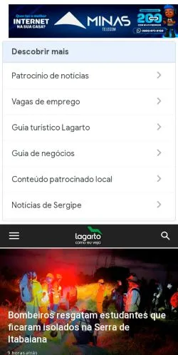 스폰서 기사용 브라질 매체 Lagarto Como Eu Vejo 사이트 미리보기