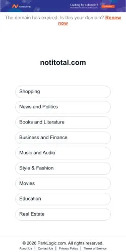 Vorschau der Website Notitotal, Medium aus Spanien für gesponserte Artikel