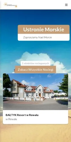 スポンサード記事向けのポーランドメディア、Ustronie Morskieのサイトプレビュー
